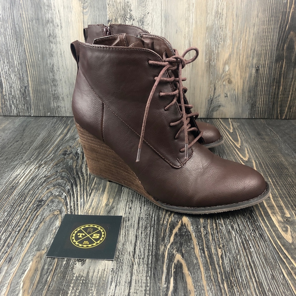Diba l Zip Up Wedge - Brown - 8